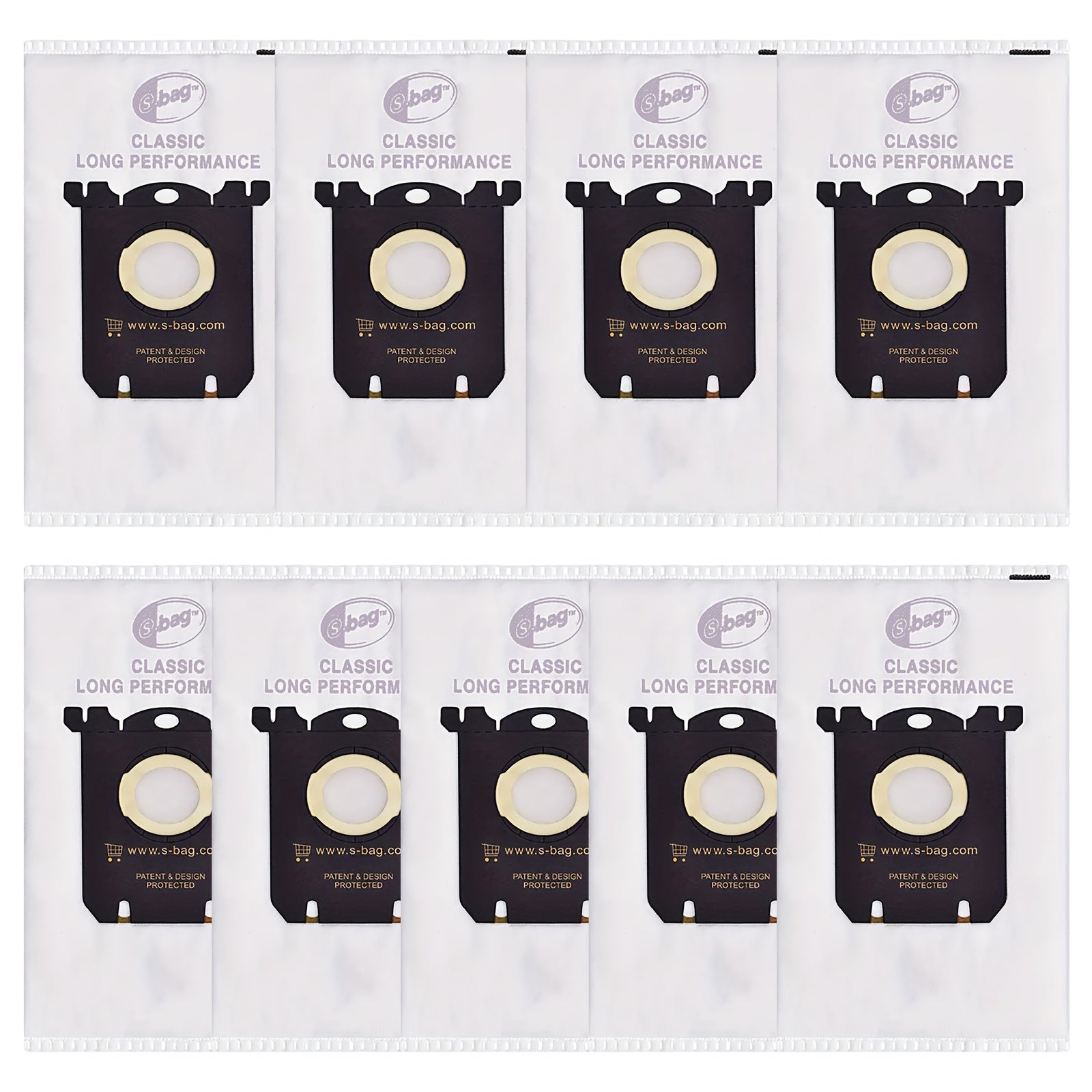 Pack of 2-12 Durable Plastic Vacuum Bags for Electrolux Classic S Models
