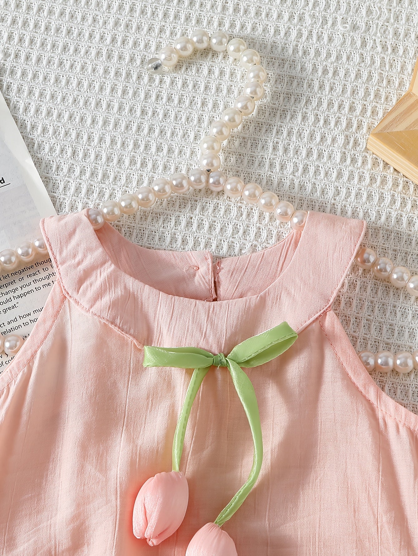 Girls Summer Outfit Two-Piece Korean Style Sleeveless Top and Tulip Skirt Pants