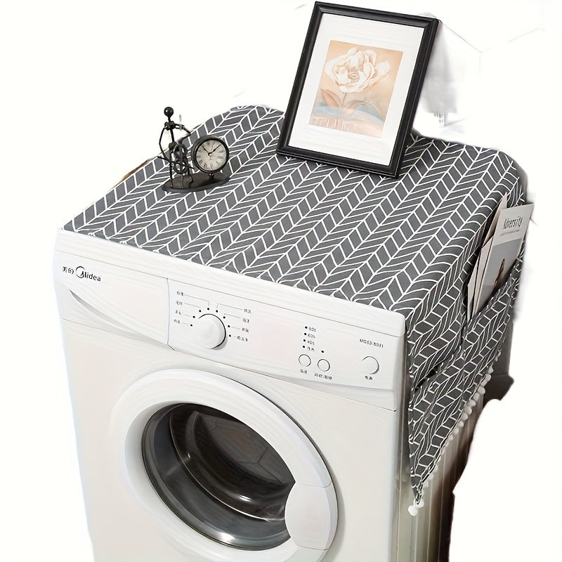 Washer And Dryer Top Cover Waterproof Dust Cover with Storage Bags