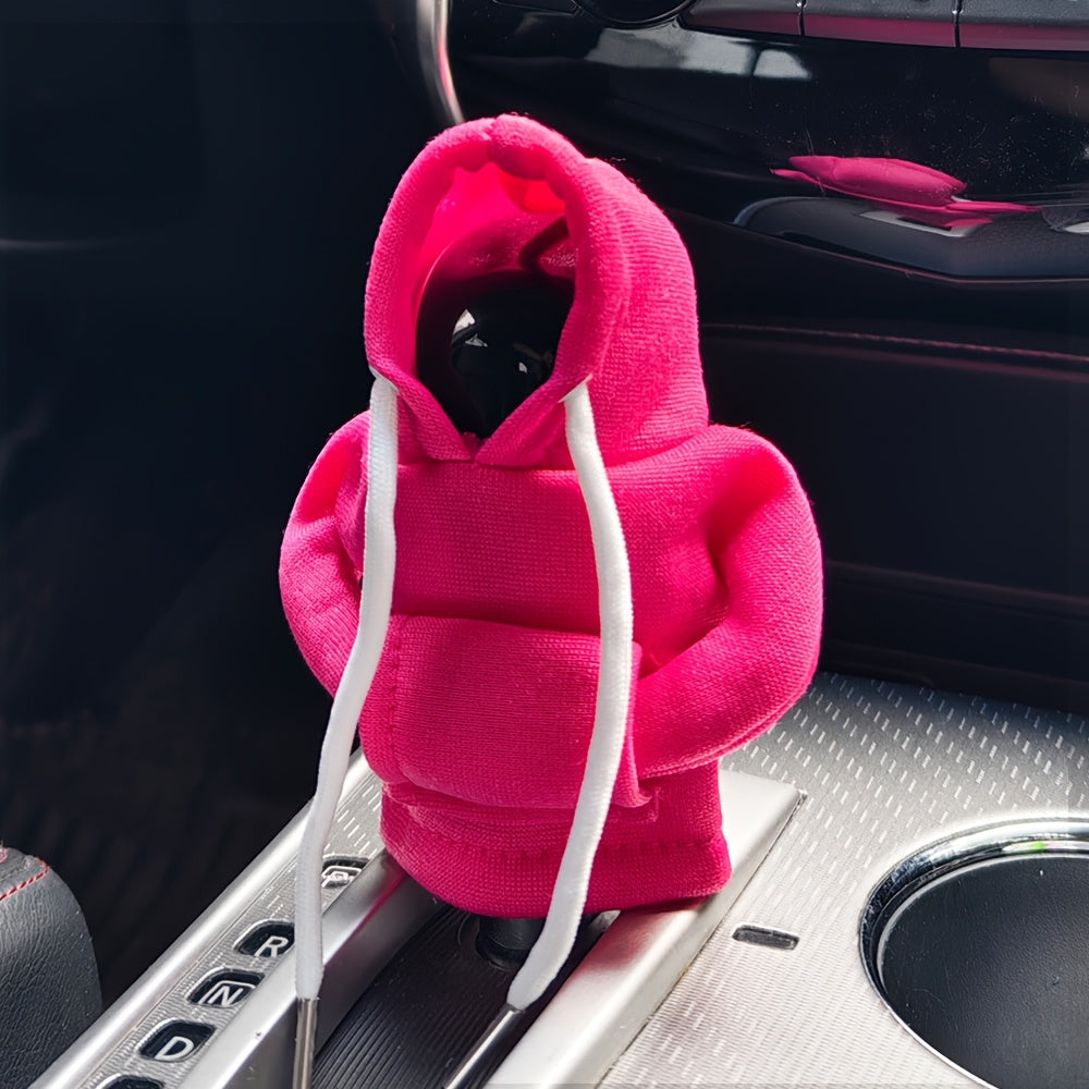 Mini Hoodie Car Gear Shift Cover Polyester Auto Interior Decor Dustproof