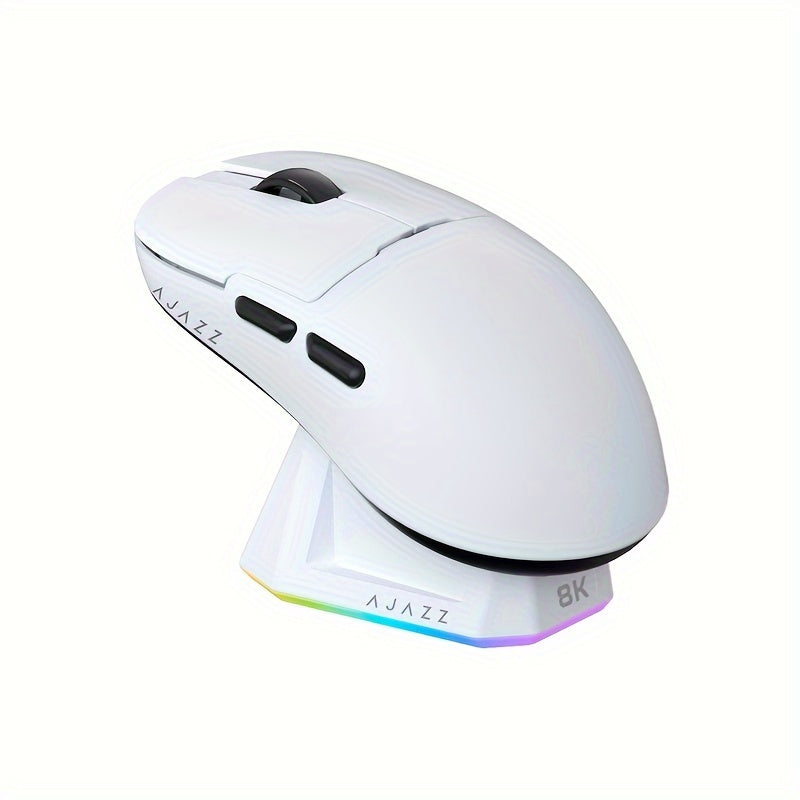 Gaming Mouse with 8KHz PAW3395 Sensor 26K DPI Ambidextrous Lightweight Wireless Wired