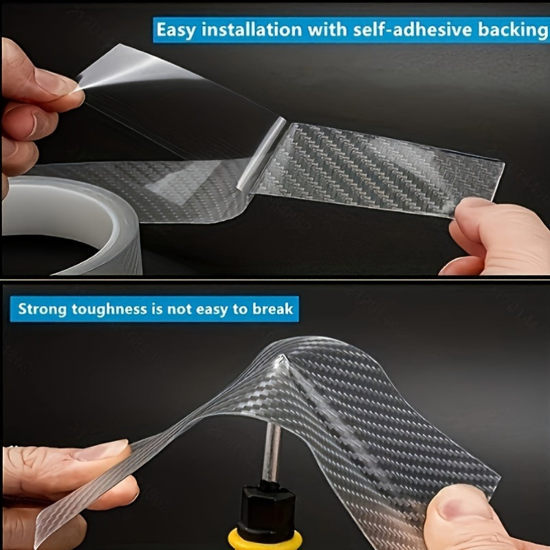 Universal Carbon Fiber Car Door Edge Guard Self-Adhesive Anti-Collision Tape