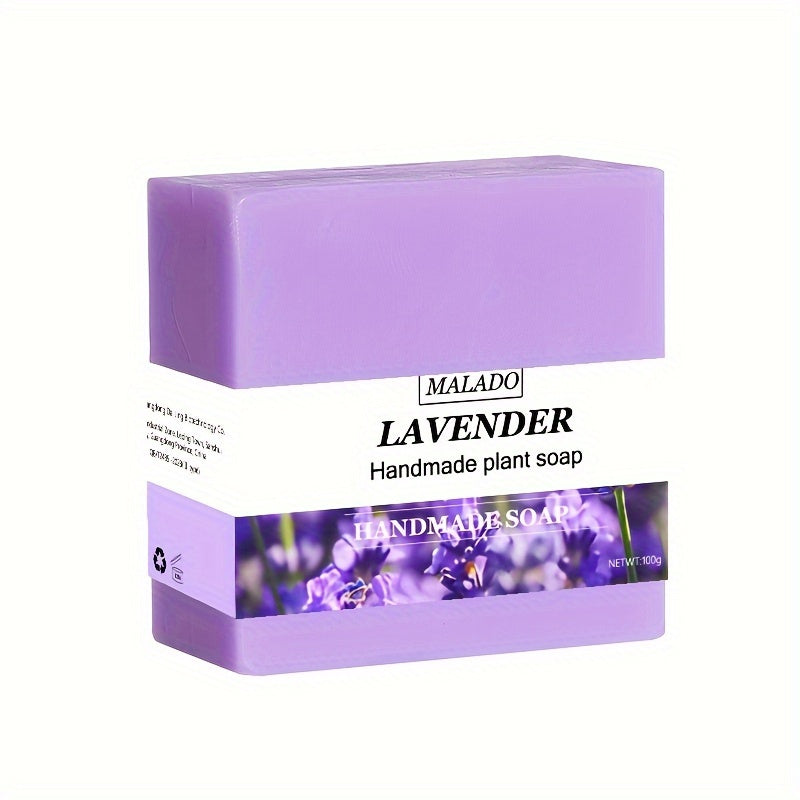 100g Lavanda Efir Moyi Sabuni kattalar uchun, soya qo'shilmasdan qo'l bilan tayyorlangan, lavanda bilan hidlangan, barcha teri turlari uchun mos.