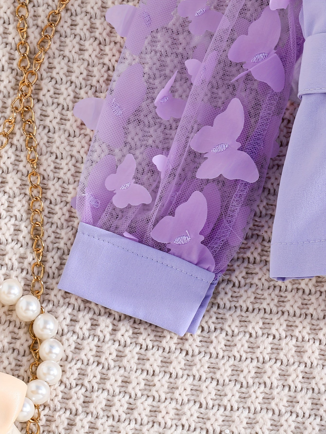 Girls' 2-Piece Casual Outfit Butterfly Sleeve Blouse and Long Pants Polyester Fall Winter