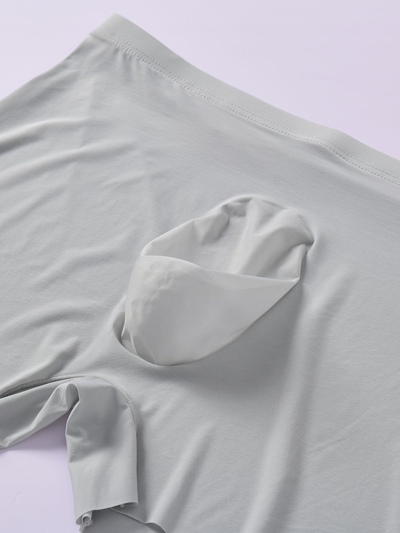 Men's 4-Pack Seamless Boxer Briefs Breathable Nylon Spandex Knit Shortie Underwear