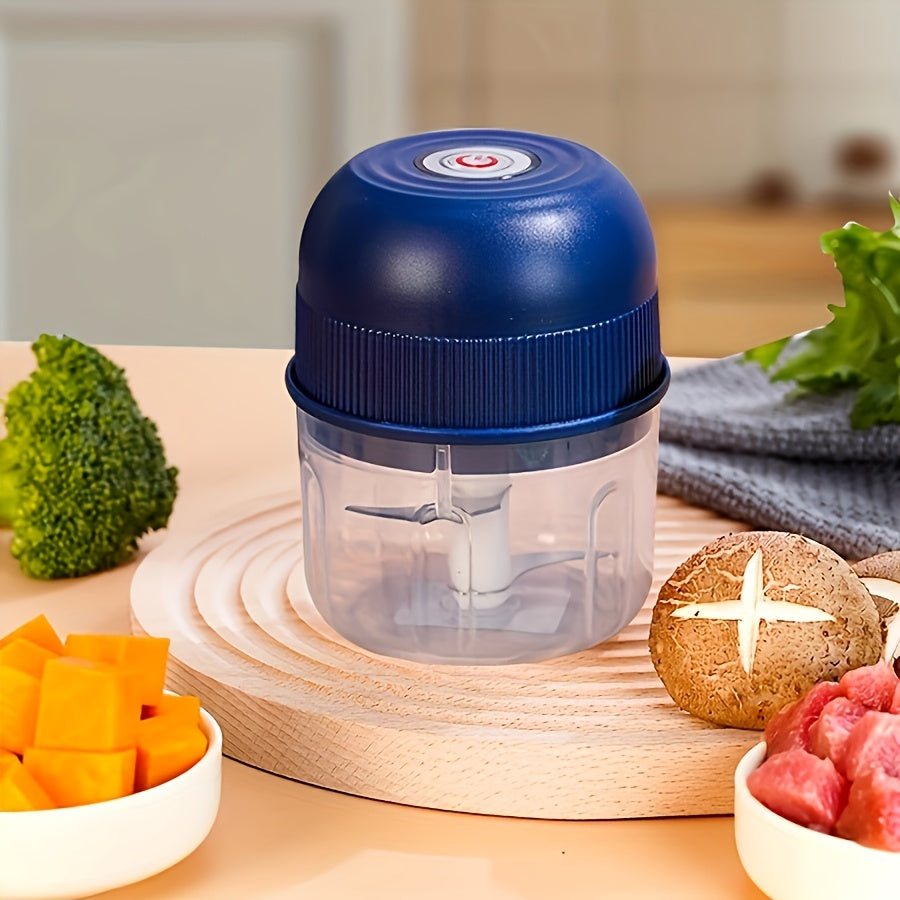 250 мл Электрический мини-измельчитель чеснока, мясорубка, USB-заряжаемый, нержавеющая сталь лезвия