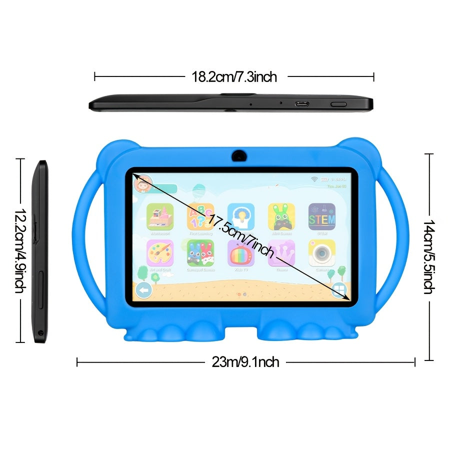 Kids Tablet 7 Inch with 32GB ROM 2GB RAM Android 11 Eye Protection Parental Control Shockproof Case