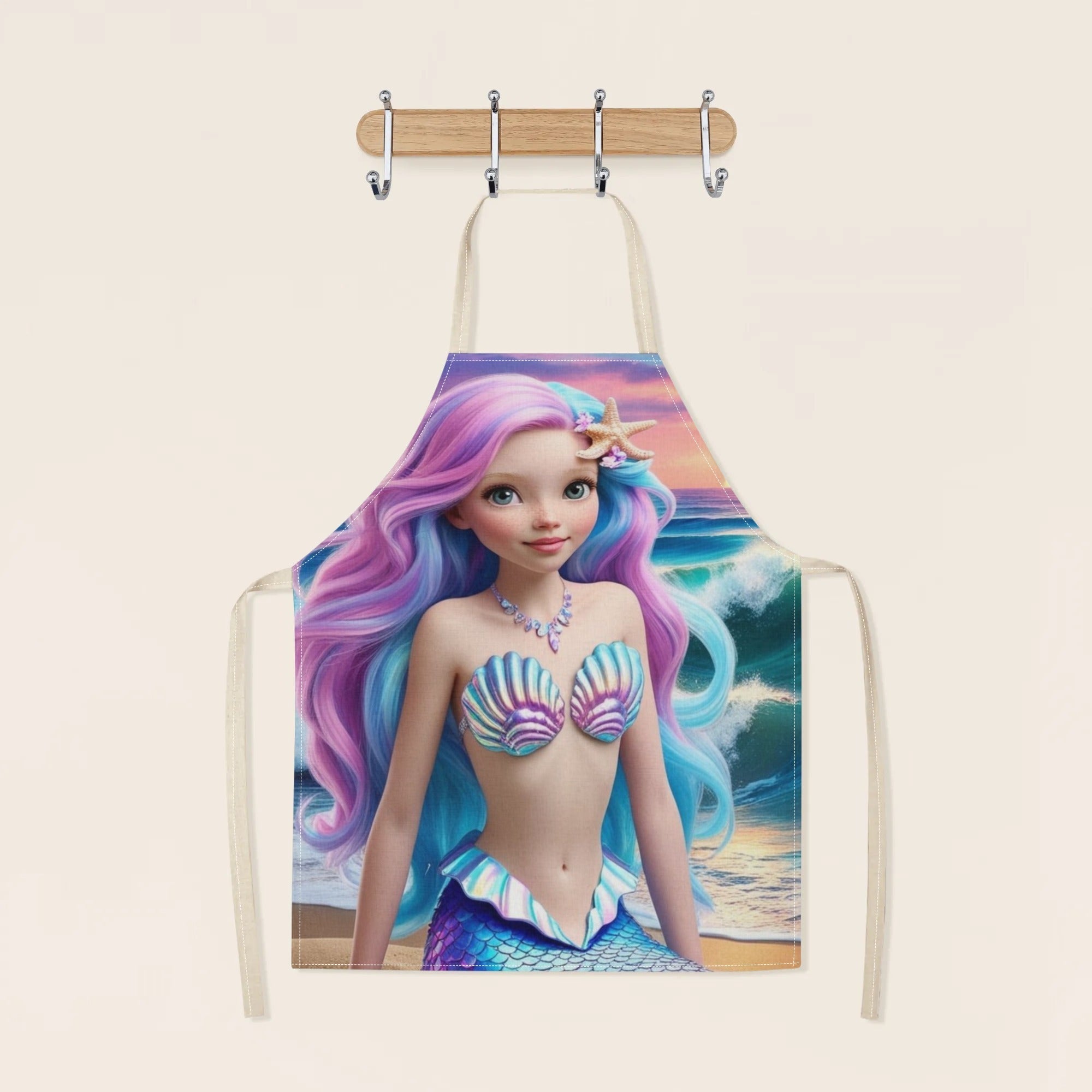 Oshxona pishirish, restoran, mehmonxona uchun suv o'tkazmaydigan Mermaids aproni
