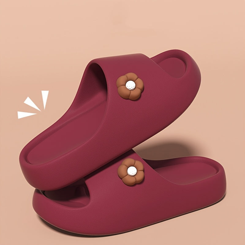 Women's Lightweight EVA Floral Slides for Indoor Outdoor Casual Wear