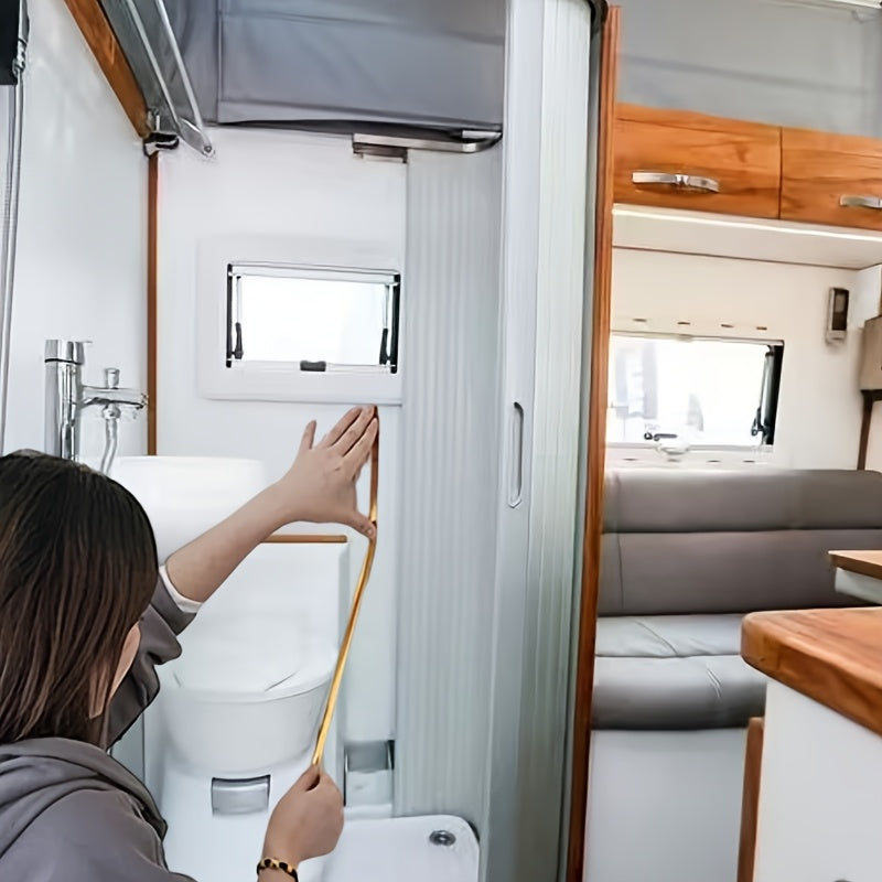 50m RV Bathroom Brushed Golden Silvery Floor Edging Wall Stickers Waterproof Trim