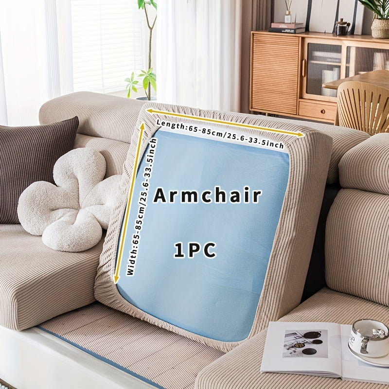 Растяжимый чехол для дивана из полиэстера с эластичной лентой, материал из полярного флиса, безопасный для домашних животных, можно стирать в машине, подходит для кресел и секционных диванов, чехол для мебели в домашнем декоре.