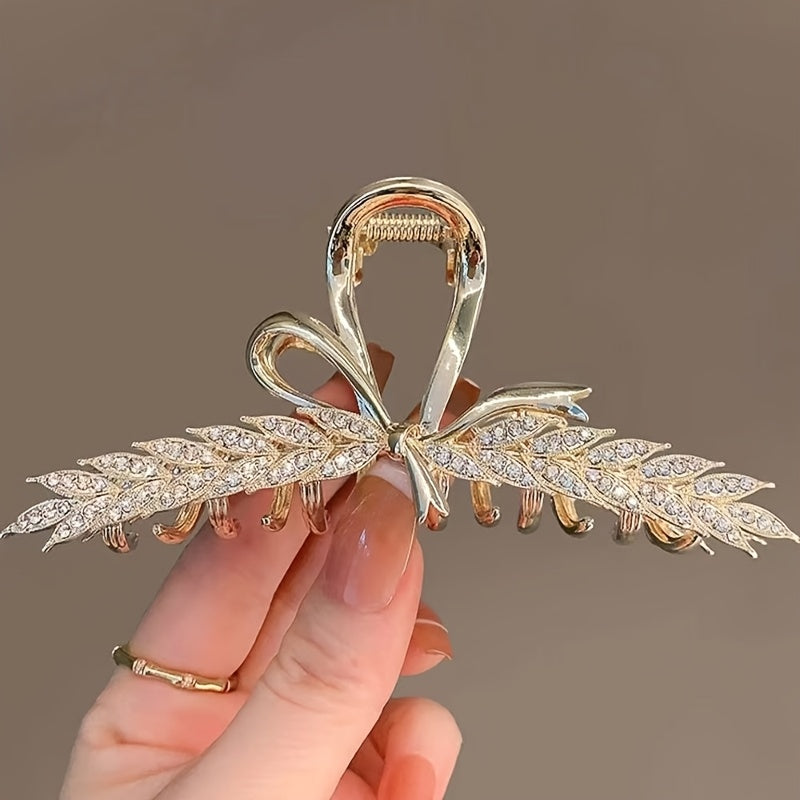 Retro Sequin Wheat Ear Hair Claw Clip for Ladies and Girls Casual Hair Accessories