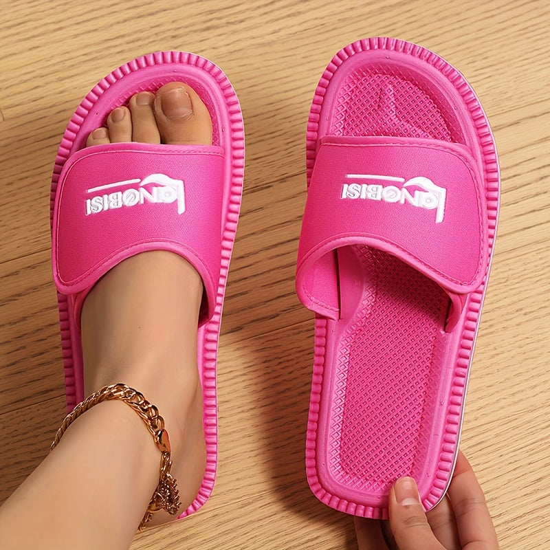 Women's Pink Slip-On Flip-Flops Casual Summer Sandals Non-Slip EVA Sole