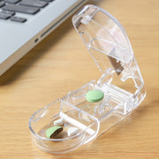 Small Portable Pill Cutter and Storage Box for Vitamins and Supplements