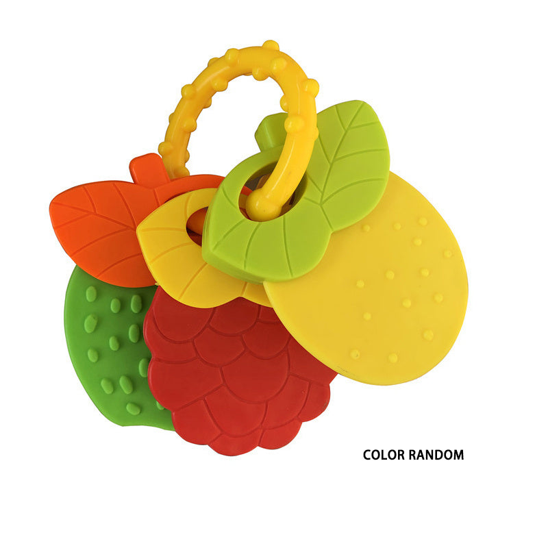 Fruit-Shaped Silicone Teething Toy for Infants and Toddlers with Rattle, Easter Gift