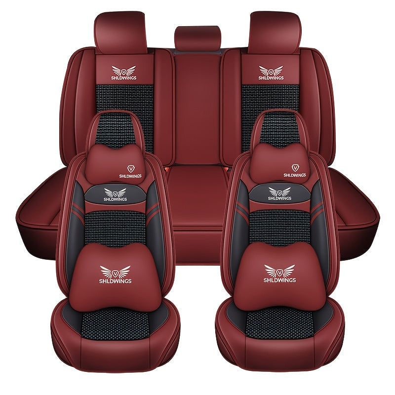 Full Cover Car Seat Covers Set Breathable Durable Universal for All Seasons