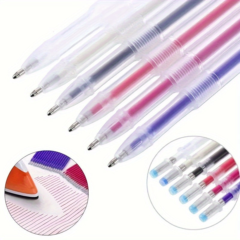 Heat Erasable Fabric Markers Set of 10 in Assorted Colors for Sewing and DIY Crafts