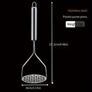 Stainless Steel Potato Masher Manual Food Press for Mashed Potatoes Kitchen Tool