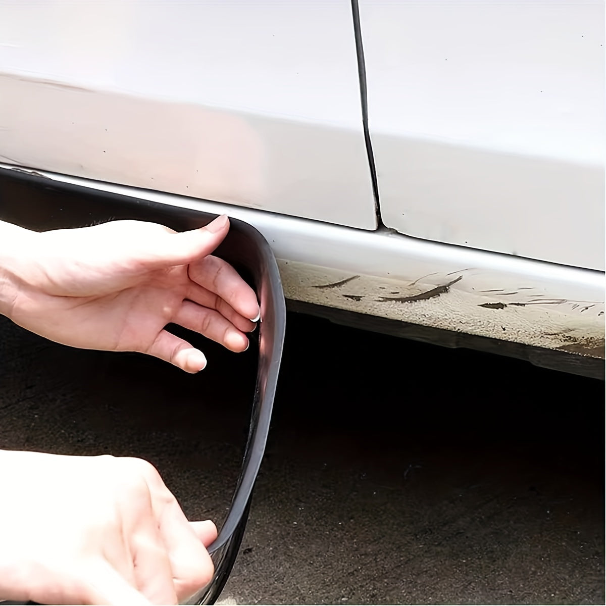 Universal Rubber Anti-Scratch Side Skirt Edge Guards for Car Bumper Protection