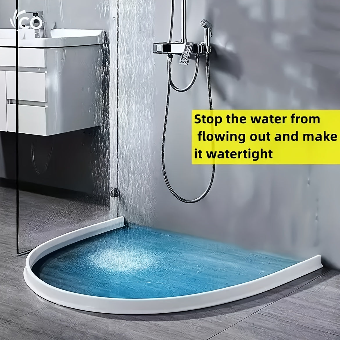 Гибкий порог для душа, водяной барьер высотой 3 см, мягкий TPE, барьер для пола в ванной