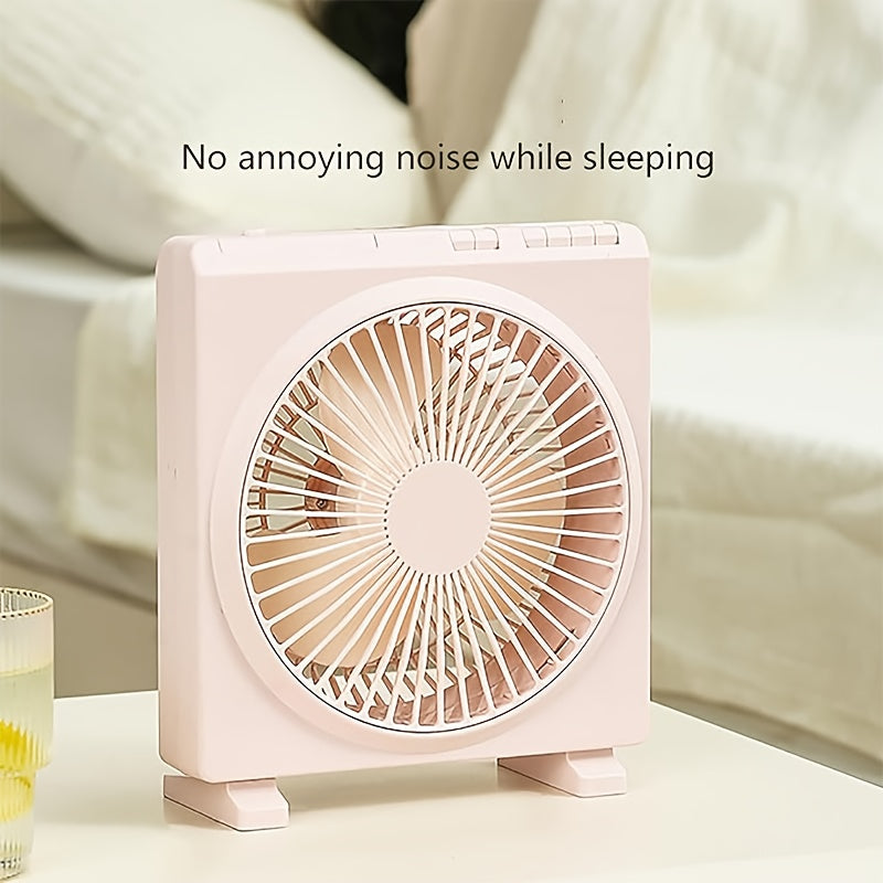 Portativ Mini USB qayta zaryadlanadigan stol ventilyatori, tugma boshqaruvi bilan, mustahkam plastik materialdan tayyorlangan, ichki va tashqi foydalanish uchun ideal, bir nechta komponentlar bilan birga keladi.