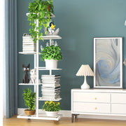 Multi-Tier Metal Flower Stand for Plants and Books for Living Room Balcony Garden