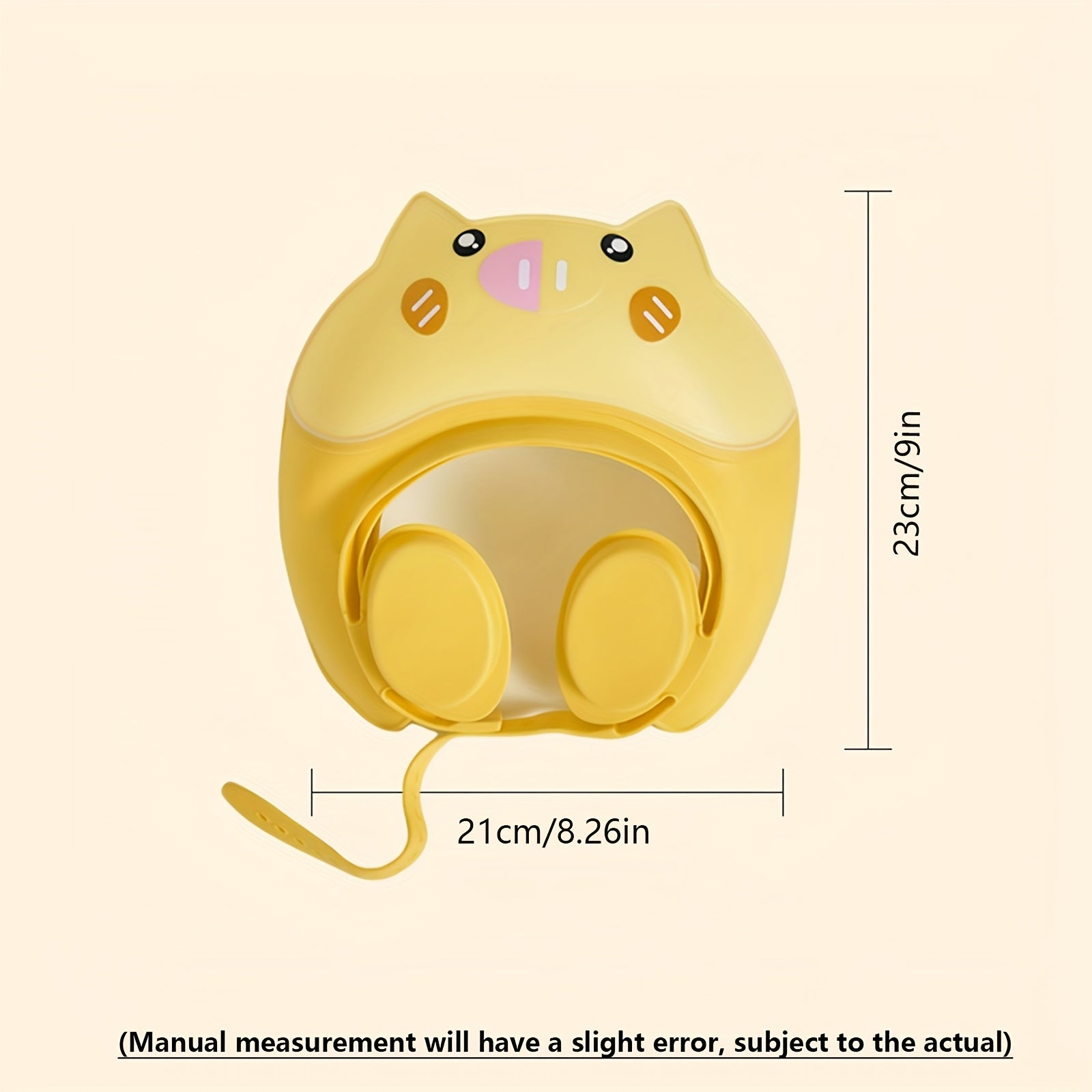 Baby Ear Protection Cap Silicone Waterproof Bathing Hat for Infants and Toddlers Blue Pink Yellow