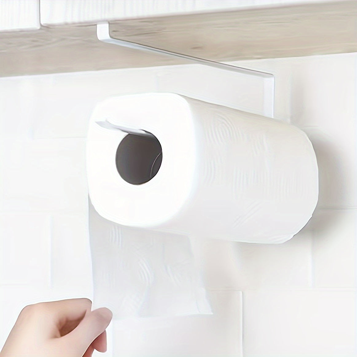 Metal Utility Wall Hook for Kitchen Towels Paper Towels and Plastic Wrap Painted Finish