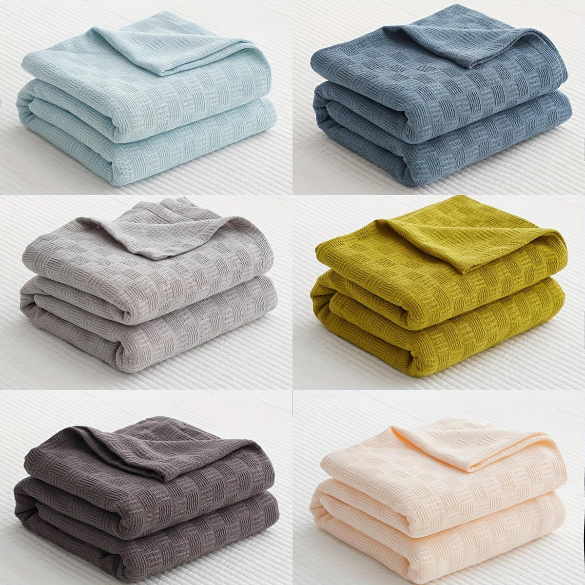 Manta de algodón suave y cálida para todas las estaciones, para sofá, oficina, camping