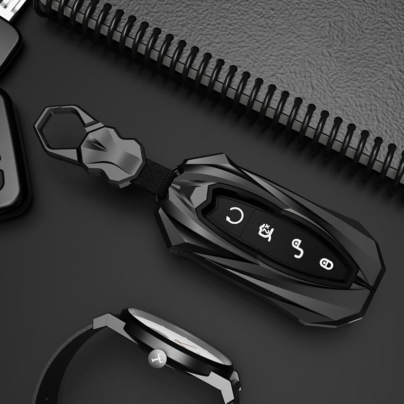 Universal Zinc Alloy Key Cover for EV Remote Fob Protector Car Keychain