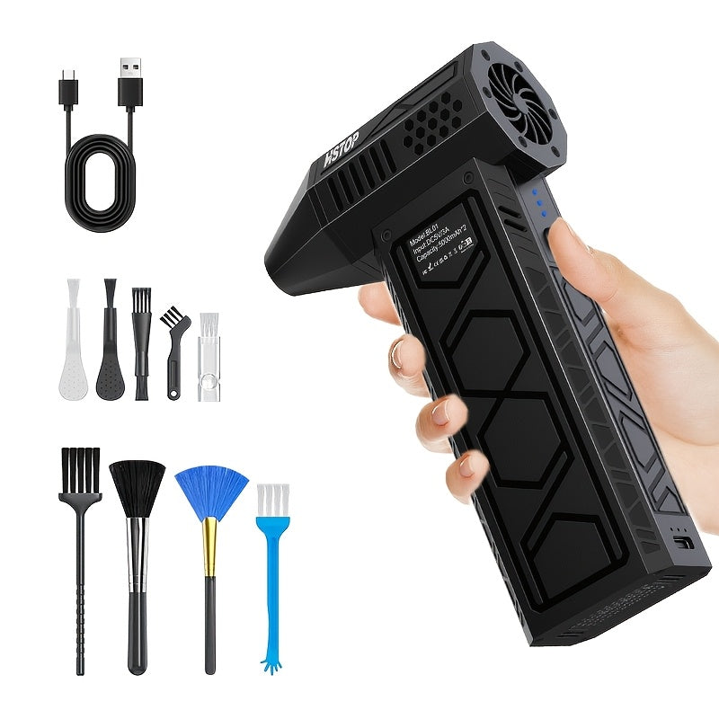 Портативный многофункциональный воздуходувка ABS, перезаряжаемый через USB, охлаждение, кемпинг, офис, барбекю