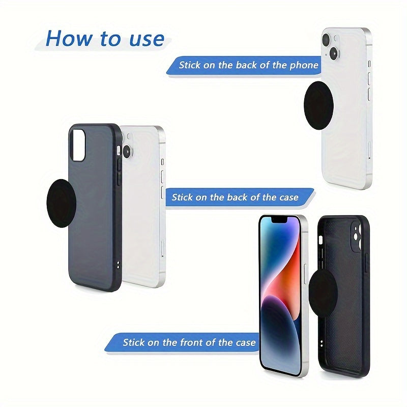 4/8pcs Magnetic Metal Plates for Car Phone Holder Non-Magnetic Iron Sticker