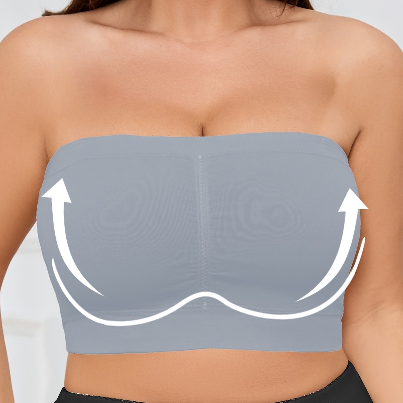 Women Seamless Wireless Sports Bra Breathable No-Pad Bandeau Solid Color
