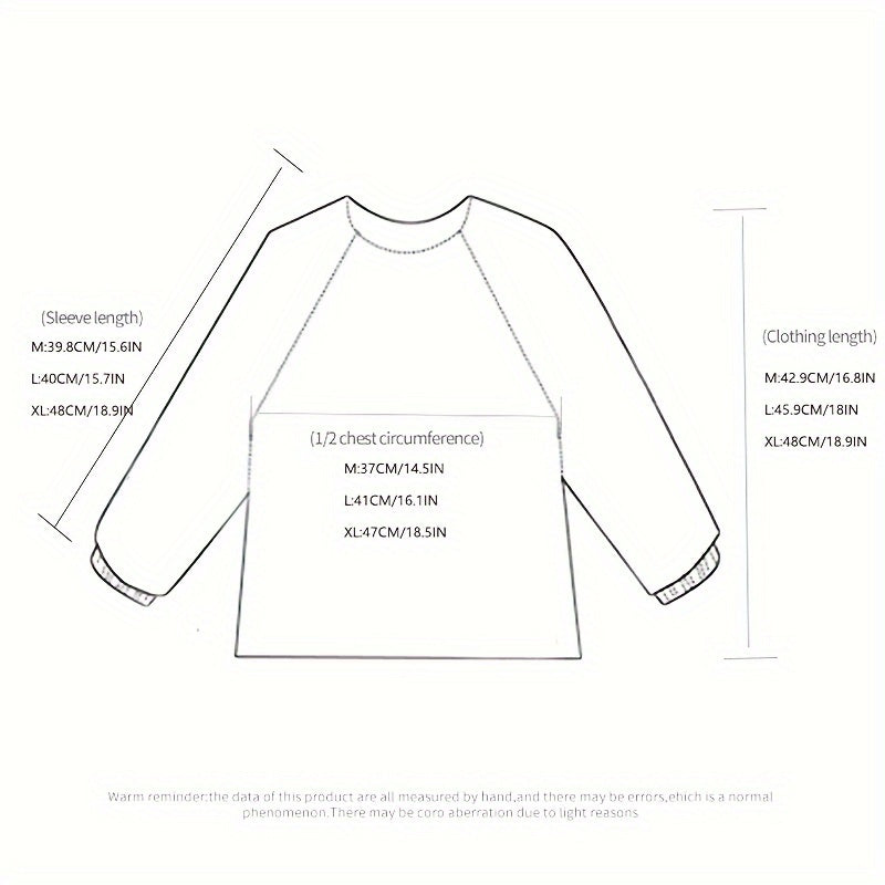 Kids Waterproof Smock with Pockets Long Sleeve for Messy Activities