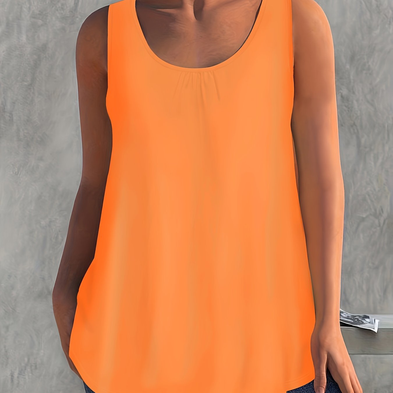 Girls Solid Color Pleated Vest Fashion Top