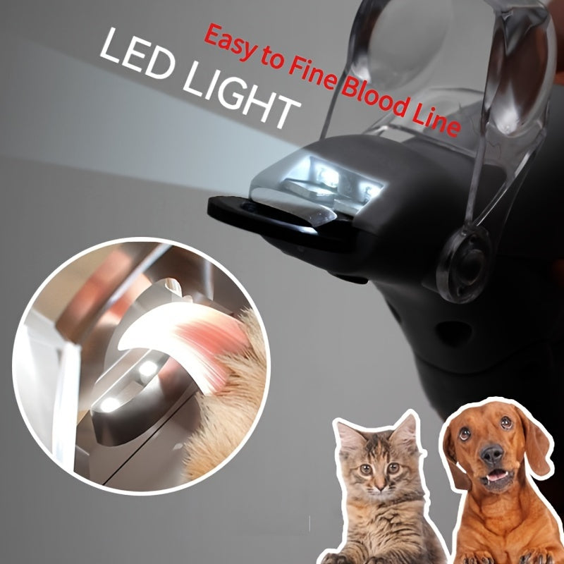 Pet Nail Clippers with LED Lights and Cleaning Supplies for Cats and Dogs