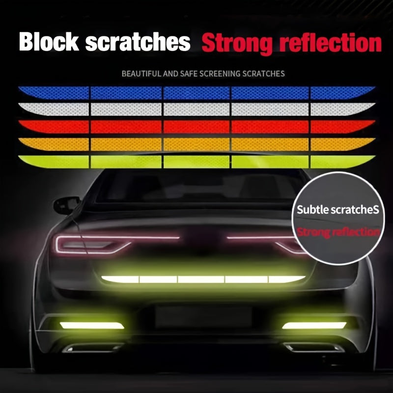 5Pcs Car Reflective Warning Stickers Rear Collision Prevention Safety Cover