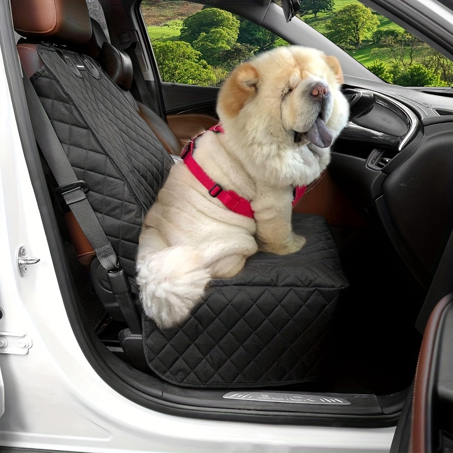 Waterproof Dog Car Seat Cover Quilted Non-Slip with Seat Belt Tether for Cars Trucks SUVs