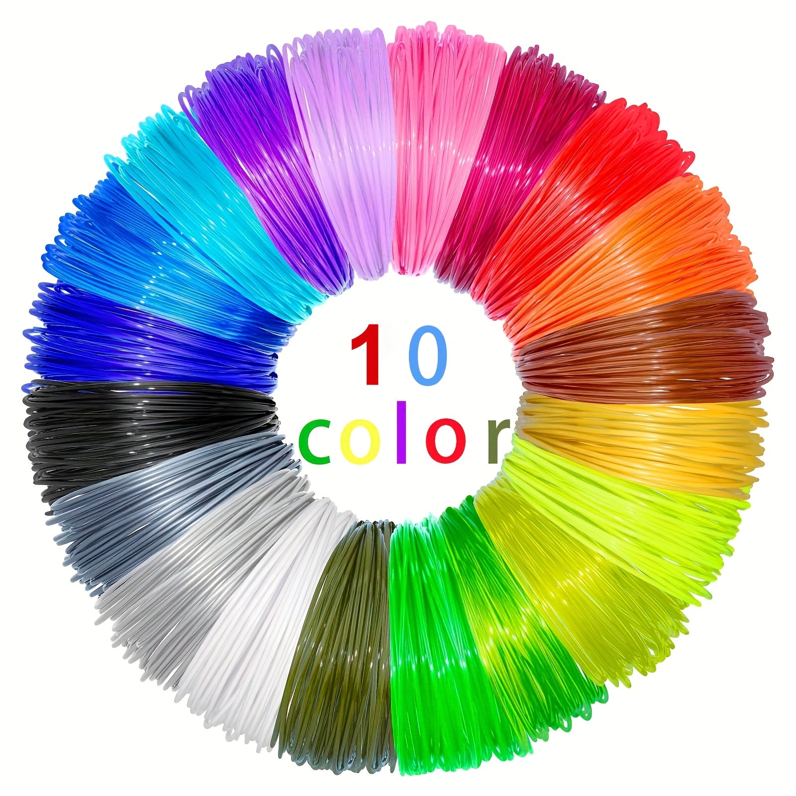 40 Pack 1.75mm PLA Filament for 3D Pen 4724 Inches Random Colors