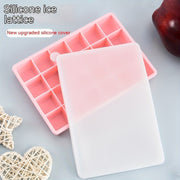 Silicone Ice Cube Tray Mold with Lid 15/24 Square Grids BPA-Free
