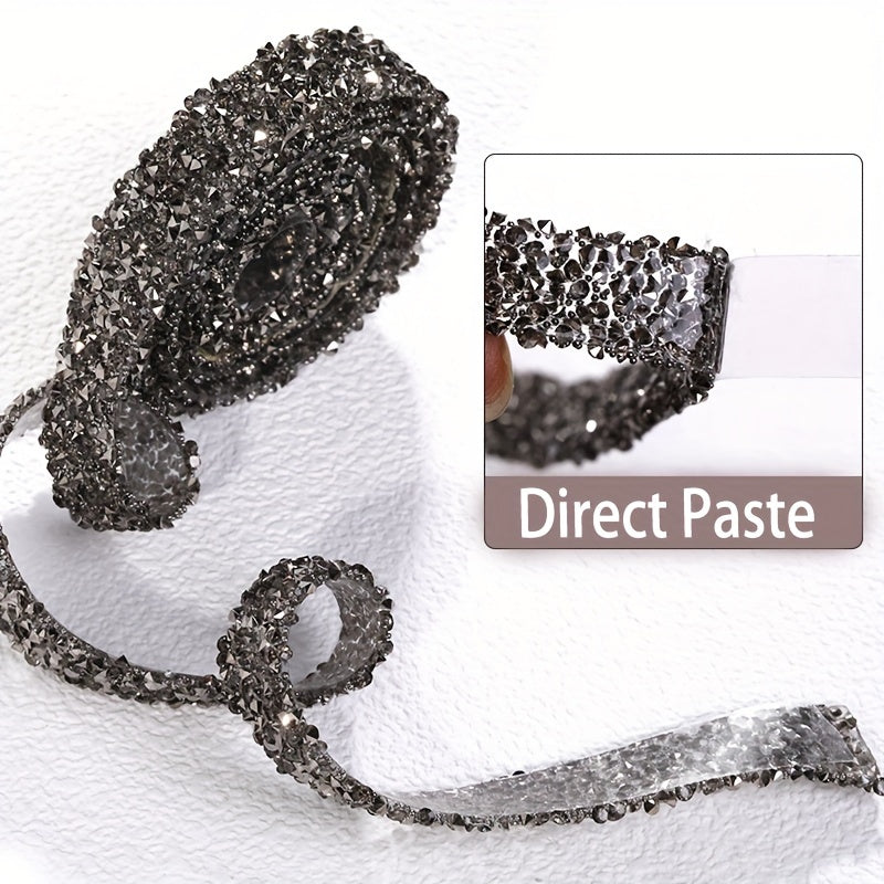 Self-Adhesive Crystal Rhinestone Ribbon for DIY Crafts and Decorations