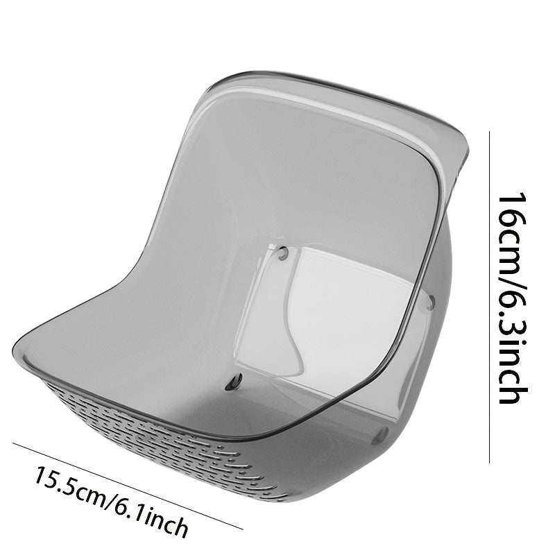 Escurridor colador plegable de plástico transparente, cesta de grado alimenticio para lavar y escurrir