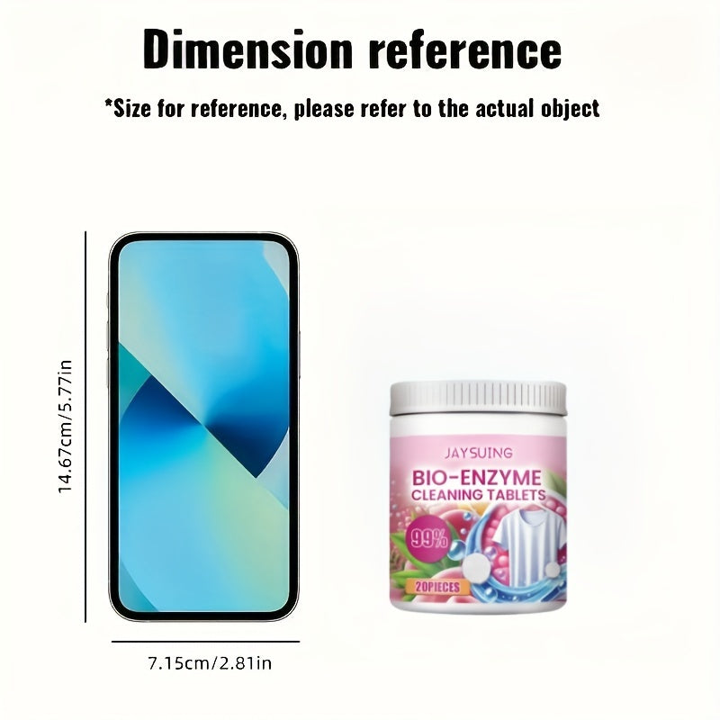 Bio-Enzyme Cleaning Tablets for RV Fabric Stain Odor Removal Dust Preservation Pack of 20