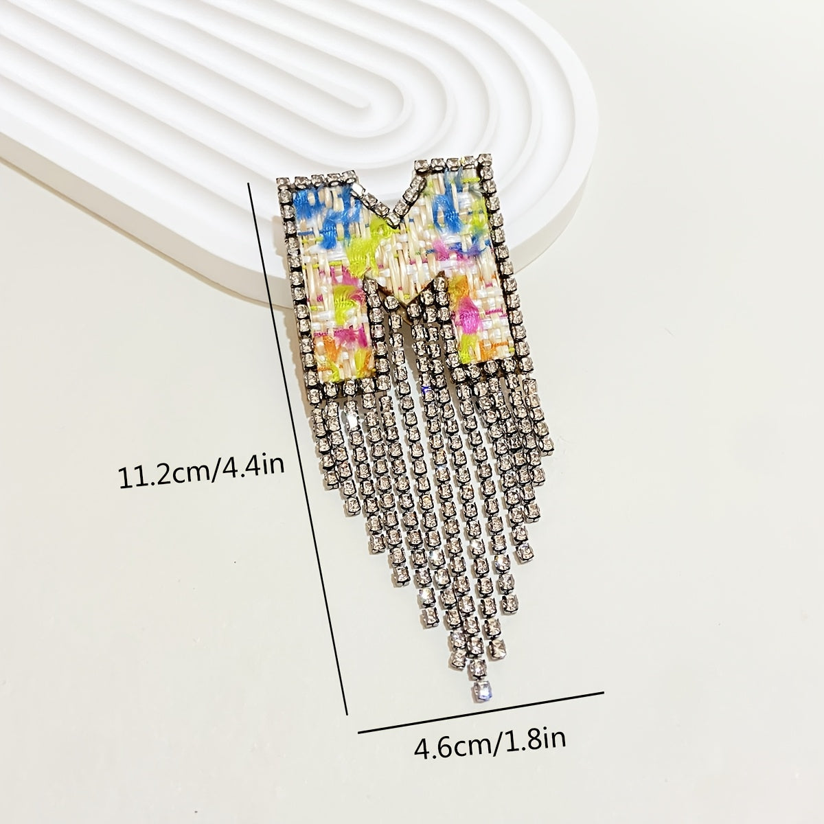 Women's Rhinestone Letter Brooch Irregular Woven Design Jewelry
