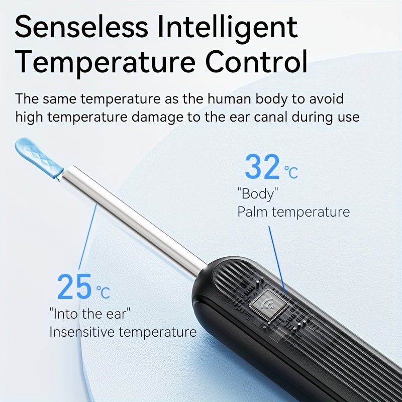 1080P HD Ear Wax Removal Tool with Camera and 6 Ear Spoon Set Rechargeable USB Battery