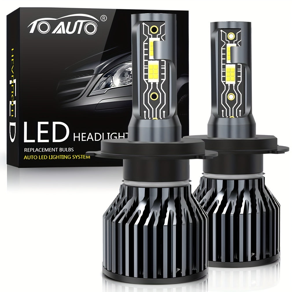 2 шт. автомобильных LED-лампочек для головного света 6000K белого цвета с чипами CSP 60W для дальнего и ближнего света