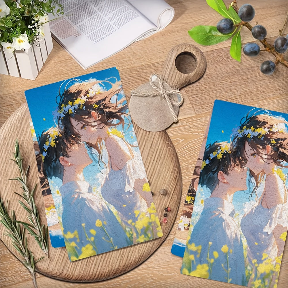 2 piezas de toallas de cocina ultra suaves 16x24 pulgadas, toallas absorbentes para platos y manos