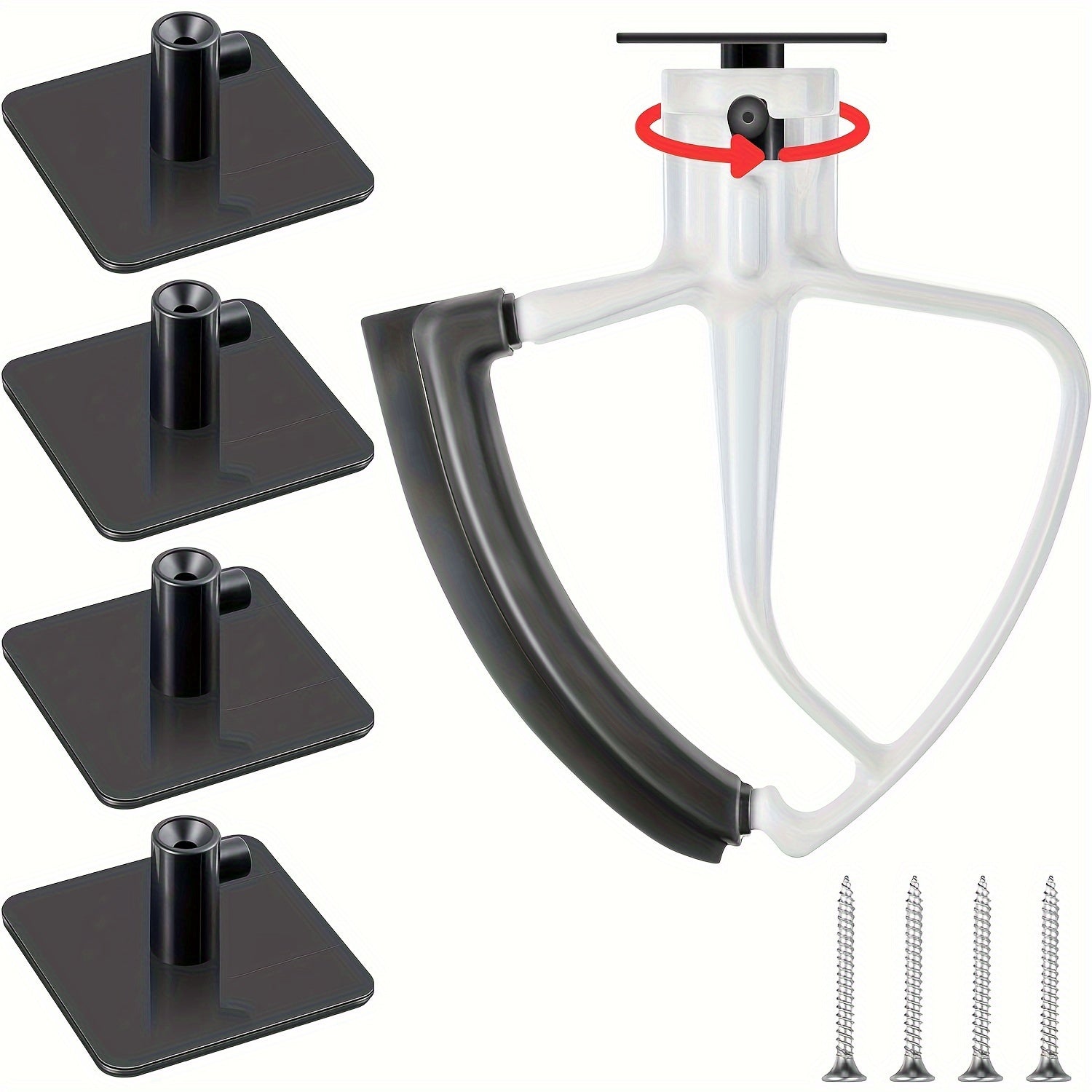 4 Pack Mixer Attachment Holders Organizer for Stand Mixers Storage Hooks