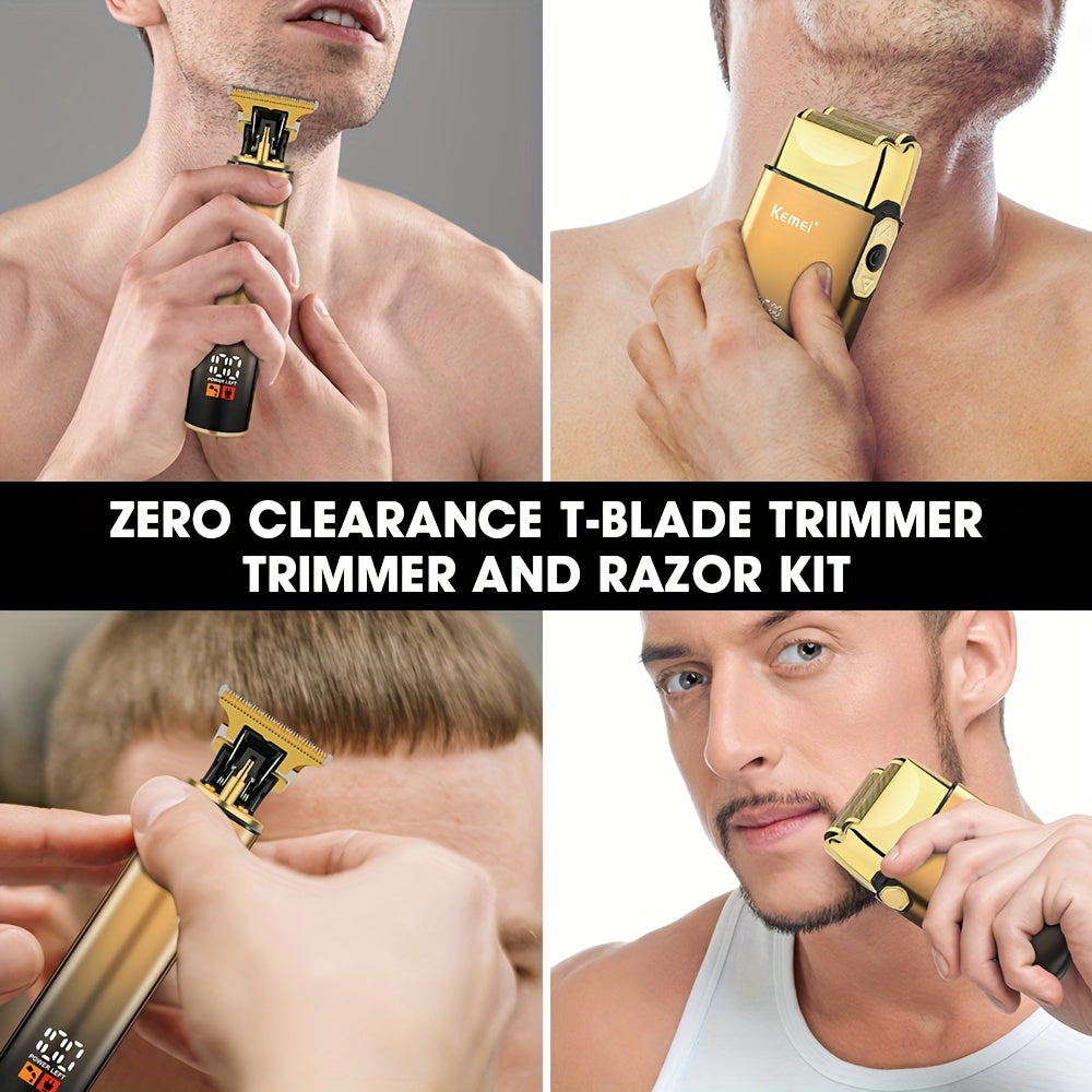 Set profesional de cortapelos para recorte de barba y cabello