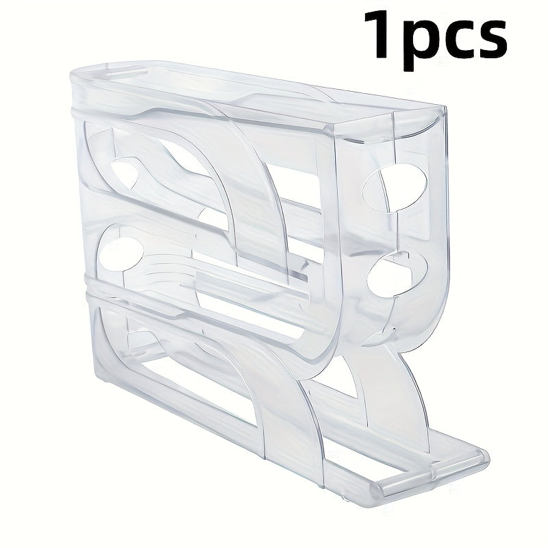 Soporte para huevos para la puerta lateral del refrigerador, caja de almacenamiento de huevos de plástico, ahorro de espacio
